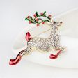 Cubic Zirconia & 18K Gold-Plated Jumping Deer Brooch Online now