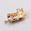 Cubic Zirconia & 18K Gold-Plated Harlequin Stocking Brooch Sale