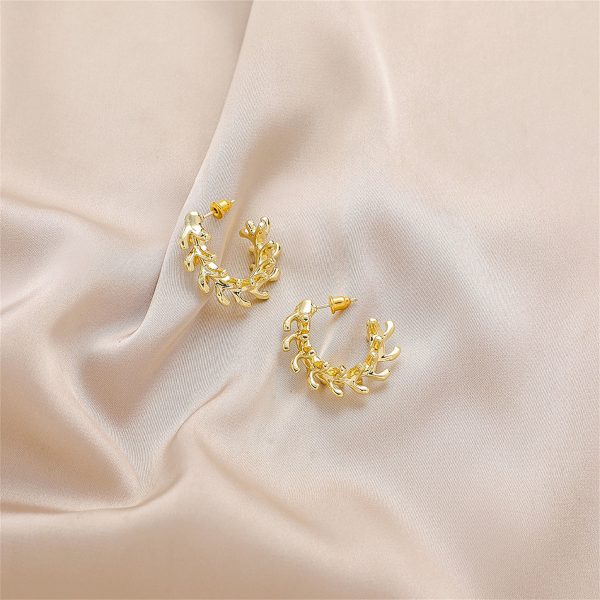 18K Gold-Plated Bone Huggie Earrings Online