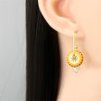 Yellow Enamel & Pearl 18K Gold-Plated Lotus Drop Earrings Sale