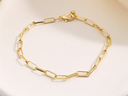 18K Gold-Plated Cable Chain Bracelet Online Hot Sale