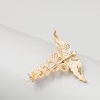 18K Gold-Plated Angel Wing & Snake Brooch Fashion