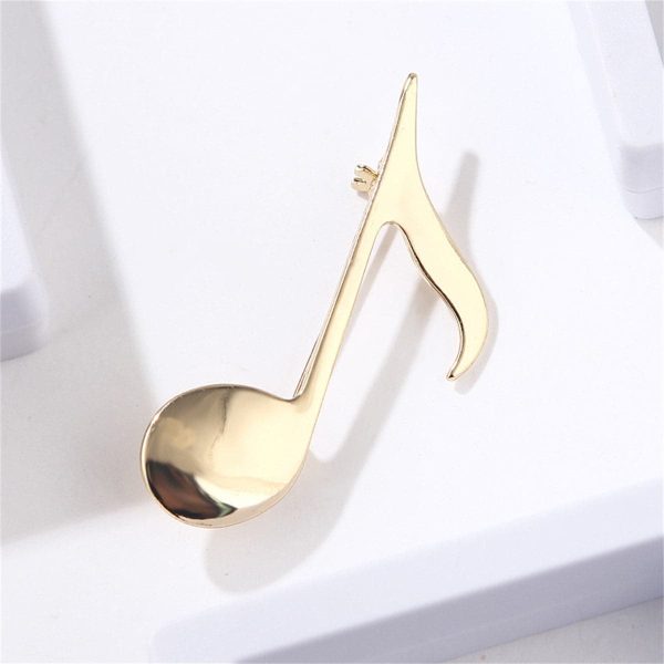 18K Gold-Plated Musical Note Brooch Cheap