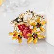 Cubic Zirconia & 18K Gold-Plated Botany Reindeer Brooch Online Sale