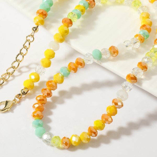 Yellow Acrylic & 18K Gold-Plated Beads Chain Necklace Online now