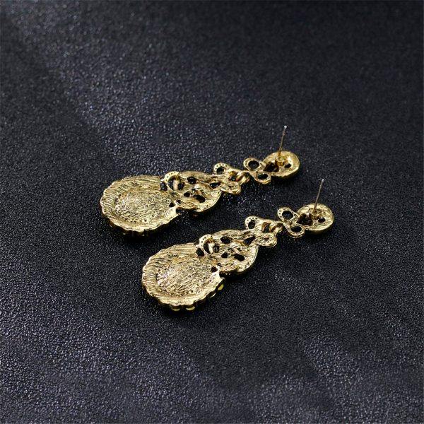 Yellow Crystal & Cubic Zirconia Botany Drop Earrings Fashion