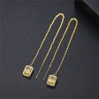 Yellow Crystal & 18K Gold-Plated Ear Threaders For Discount