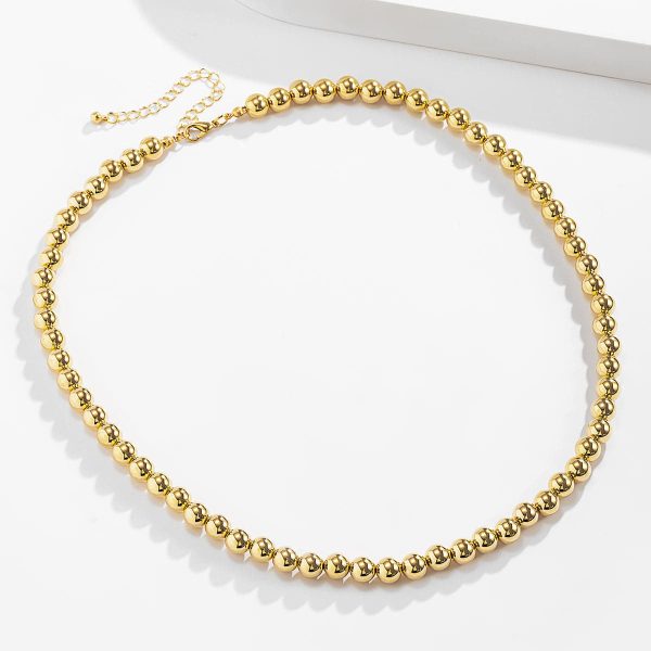 18K Gold-Plated Bead Chain Necklace Sale