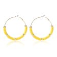 Yellow Polymer Clay & 18K Gold-Plated Hoop Earrings Online now