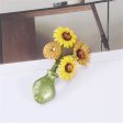 Yellow & Green Sunflower Vase Brooch Online