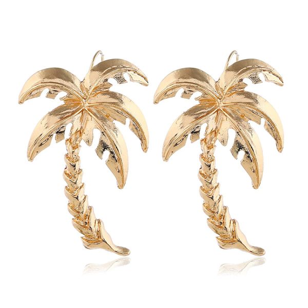 18K Gold-Plated Coconut Tree Drop Earrings Online Sale