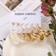 Pearl & 18K Gold-Plated Hoop Earring Set on Sale