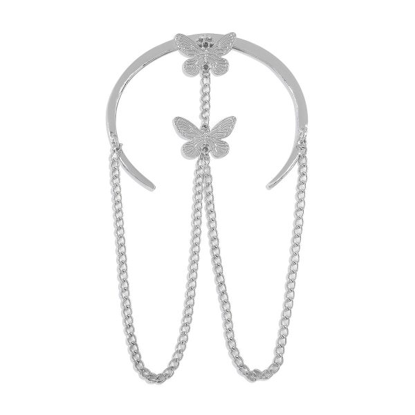 Silver-Plated Butterfly Chain Arm Cuff For Sale