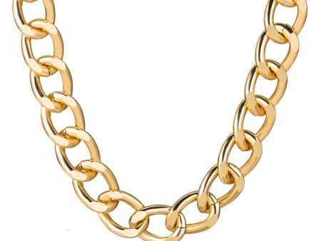 18K Gold-Plated Chunky Curb Chain Necklace Online now