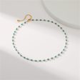 Turquoise & 18K Gold-Plated Bead Necklace For Discount