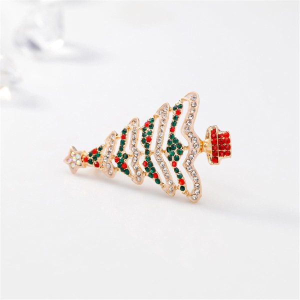 Cubic Zirconia & 18K Gold-Plated Potted Christmas Tree Brooch Online