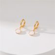 White Crystal & 18K Gold-Plated Round Huggie Earrings Fashion