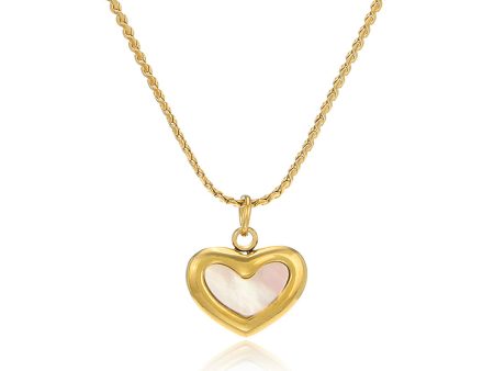 Shell & 18K Gold-Plated Heart Pendant Necklace Supply