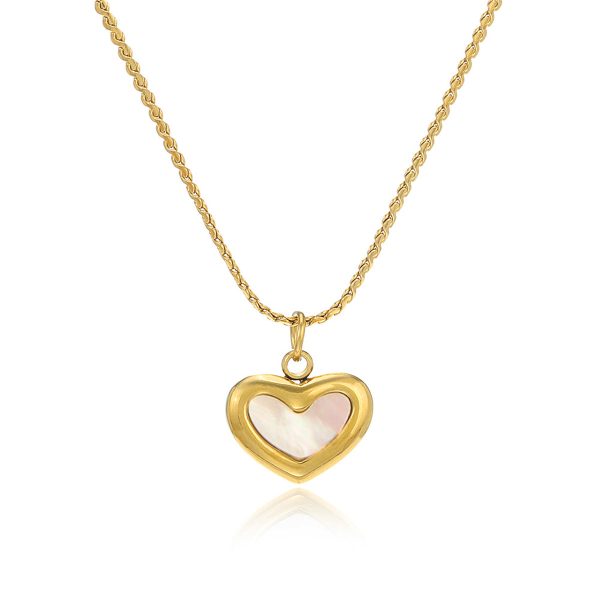 Shell & 18K Gold-Plated Heart Pendant Necklace Supply