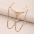 18K Gold-Plated Butterfly Chain Arm Cuff Online Sale