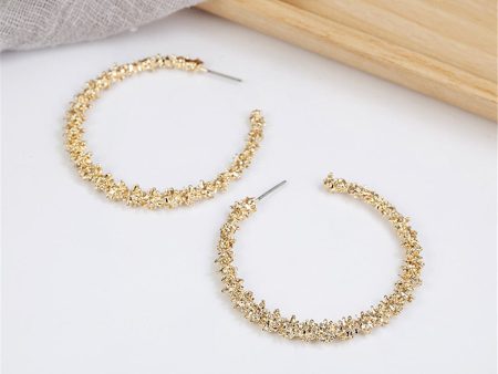 18K Gold-Plated Barbed Hoop Earrings Online Hot Sale