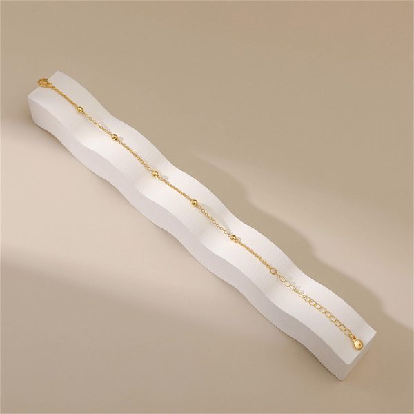 18K Gold-Plated Beaded Station Bracelet Online Hot Sale