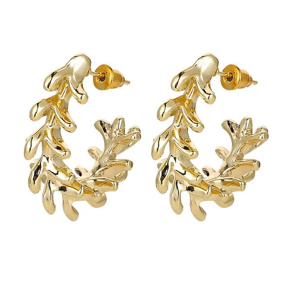 18K Gold-Plated Bone Huggie Earrings Online