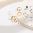 18K Gold-Plated Bead Layered Ring Set Fashion