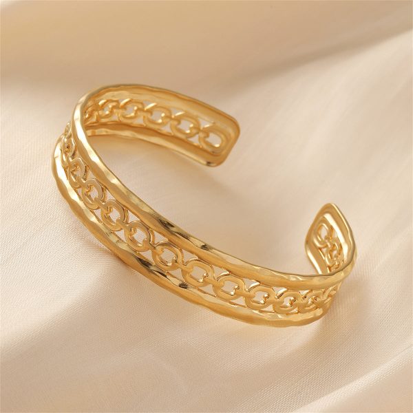 18K Gold-Plated Cable Cuff Sale