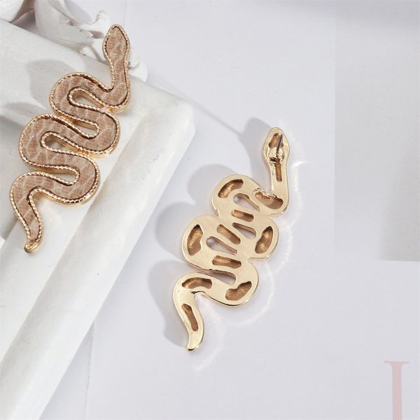 Yellow Polyurethane & 18K Gold-Plated Snake Drop Earrings For Discount