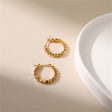 18K Gold-Plated Beaded Hoop Earrings Discount