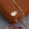 18K Gold-Plated Cable Chain Layered Pendant Necklace For Cheap