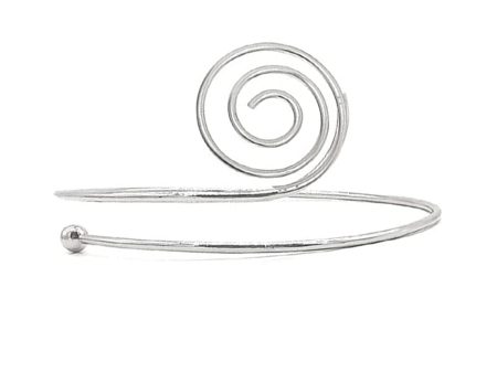 Silver-Plated Swirl Arm Cuff Online