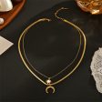 18K Gold-Plated Celestial Snake-Chain Layered Necklace Hot on Sale