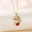 Red Crystal & Clear Cubic Zirconia Phoenix Pendant Necklace Online Hot Sale