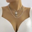 Pearl & Cubic Zirconia  Shine  Pendant Necklace - Set Of Three Online now