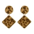 Yellow Gabardine & 18K Gold-Plated Leopard Print Drop Earrings on Sale