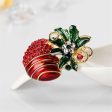 Cubic Zirconia & 18K Gold-Plated Botany Apple Brooch Online