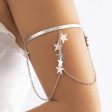 Silver-Plated Star Drop Chain Arm Cuff Online Sale