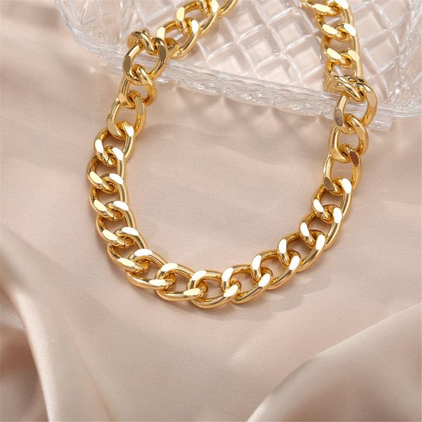 18K Gold-Plated Chunky Curb Chain Necklace Online now