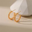 18K Gold-Plated Cable Chain Hoop Earrings Hot on Sale