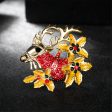 Cubic Zirconia & 18K Gold-Plated Botany Reindeer Brooch Online Sale