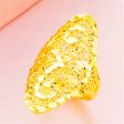 18K Gold-Plated Filigree Adjustable Bypass Ring Online now