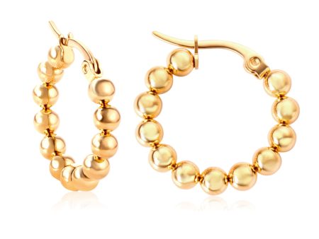 18K Gold-Plated Bead Hoop Earring Online