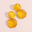 Yellow Crystal & 18K Gold-Plated Octagon Drop Earrings Online