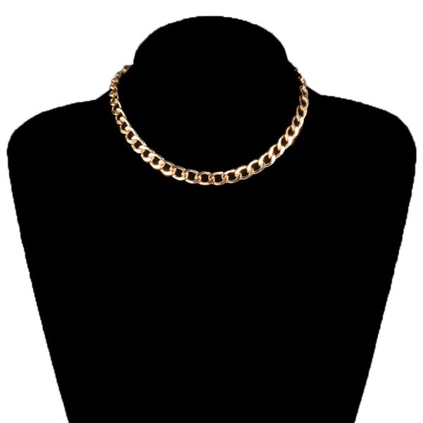 18K Gold-Plated Cuban Chain Necklace Discount