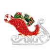 Cubic Zirconia & 18K Gold-Plated Sleigh Brooch Fashion