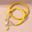 Yellow & Cubic Zirconia Heart Butterfly Stretch Anklet Set Sale