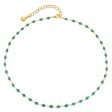 Turquoise & 18K Gold-Plated Bead Necklace For Discount