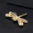 Cubic Zirconia & 18K Gold-Plated Dragonfly Brooch For Discount